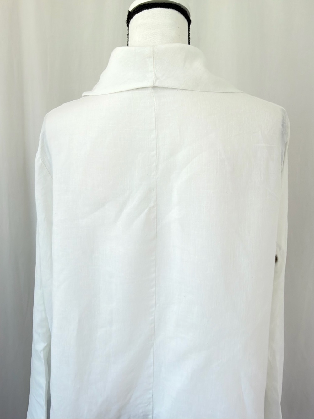 Tempo Paris 100% linen White jacket/top artistic lagenlook Made in Italy Medium - Picture 8 of 17
